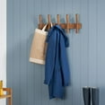 thumbnail image 4 of DRAKESTONE Mid-Century Coat Rack w/ 5 Wooden Hooks - Walnut, 4 of 5