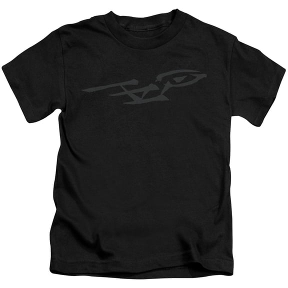 Star Trek Bushwork Enterprise Youth 18/1 T-Shirt Black