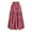 Red, variant on BUWTTER Women's Skirts Summer Boho Long Elastic High Waist Pull-On Flowy Tiered A Line Maxi Floral Pleated Beach Blue Skirt L
