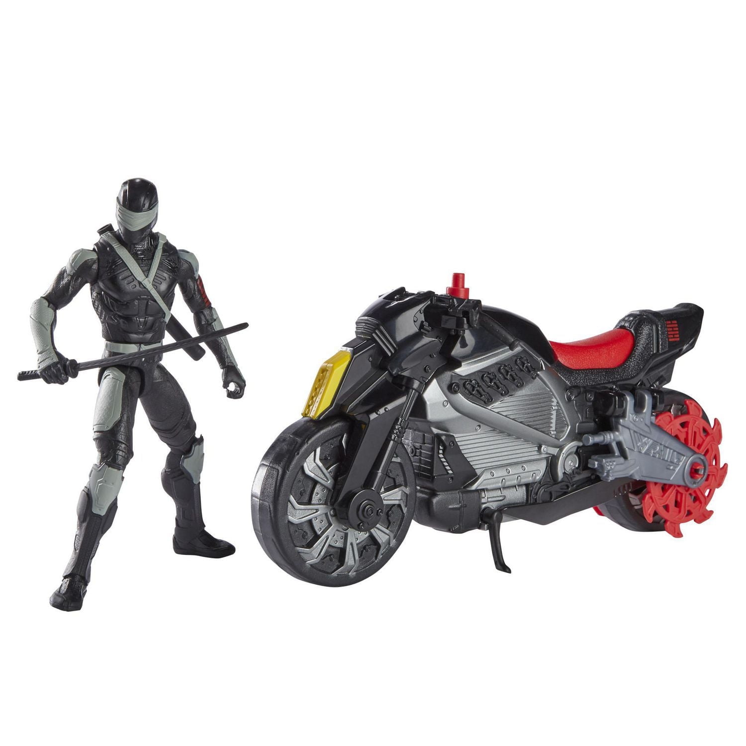 Snake Eyes: G.I. Joe Origins, figurine Snake Eyes avec moto furtive et attaque pirouette ninja, pour enfants à partir de 4 ans