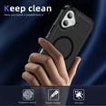 thumbnail image 5 of Allytechgroup iPhone 16 Plus Case Magnetic, [Military Grade Protection] Compatible with Magsafe Rugged Hybrid TPU PC Back Cover Bumper Phone Case Cover for Apple iPhone 16 Plus, Black, 5 of 7