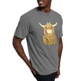 thumbnail image 4 of CafePress - Happy Highland Cow Men's Comfort Colors® T Shirt - Mens Comfort Colors Shirt, 4 of 5