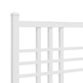 thumbnail image 7 of vidaXL Metal Bed Frame without Mattress with Headboard White 59.1"x78.7", 7 of 7