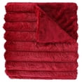 thumbnail image 2 of Mainstays Kids Soft Channel Red Faux Fur Throw, 50" x 60", 2 of 6