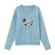thumbnail image 4 of Suéter coreano con patrón de bordado de perro salchicha de estilo universitario que reduce la edad para mujer en otoño e invierno, nuevo suéter suelto y versátil, 4 of 4