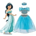 thumbnail image 1 of Disfraces de princesa Jasmine para niñas de 4 a 12 años, disfraces elegantes para niños, trajes de fiesta, Cosplay, 1 of 5