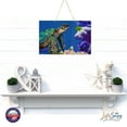 thumbnail image 2 of LifeSong Milestones Modern Wall Decoration Sea Turtle Art Rope Sign 8x12in Horizontal (Dark Brown Wood), 2 of 3