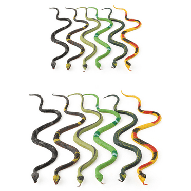 BESTSKY 12Pcs Realistic Fake Snake Toy,Educational Wildlife Snake Model for Kids and Collectors