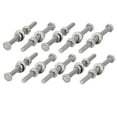 thumbnail image 1 of Unique Bargains 10 Set 304 Stainless Steel 1/4"-20 Thread 3" Length Hex Bolt Kit w Washer Nut, 1 of 3