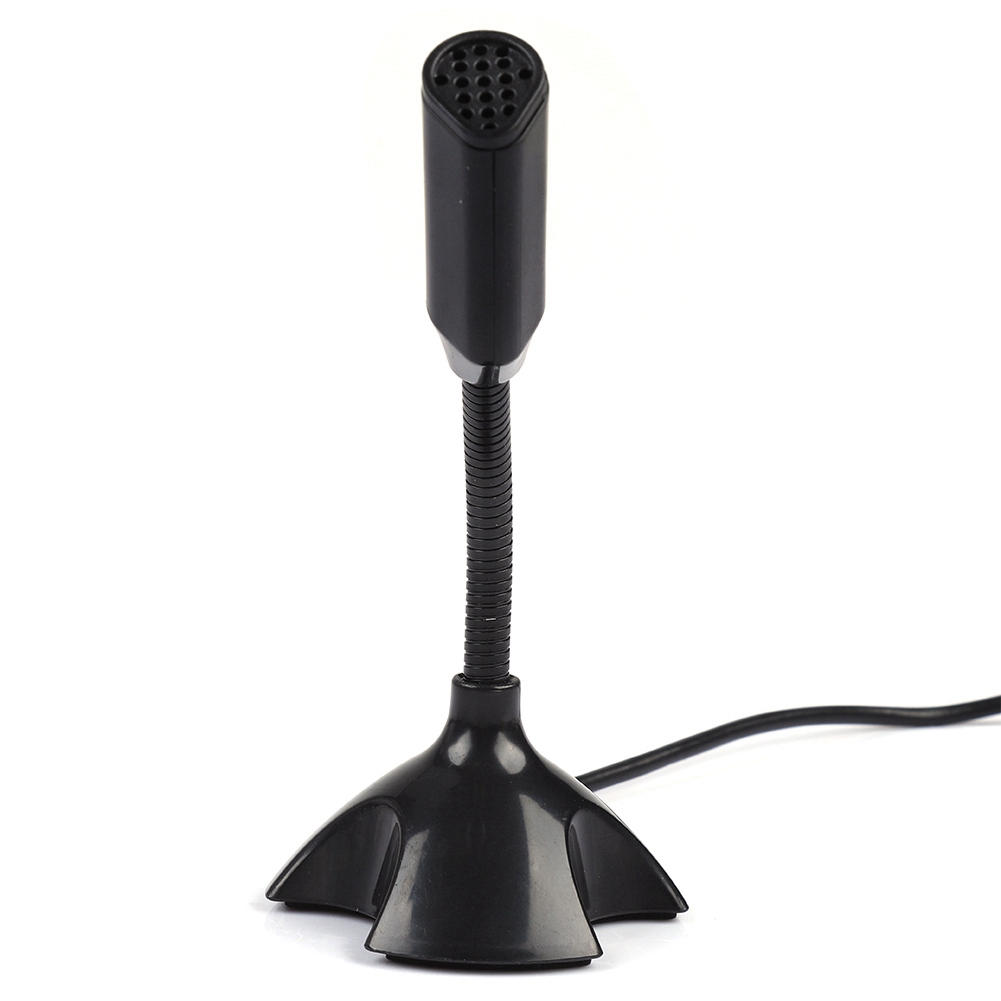 Kritne Flexible Desktop Stand Microphone,Mini Condenser USB 2.0 Microphone Flexible Desktop
