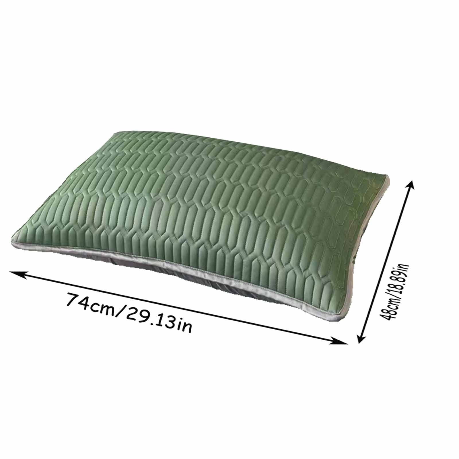 Hmgxay Breathable & Hair-Friendly Latex Pillowcase, 3-Layer Cooling Pillow Cover with Ice Silk Fabric, 30.7"x18.9" Bed Pillow Protector for Hygienic Sleep Hair Care(Army Green)