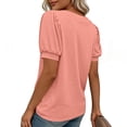 thumbnail image 7 of Womens V Neck T Shirts Lightweight Short Sleeve Tops Casual Basic Tees Trendy Summer Shirts, 7 of 7