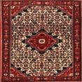 thumbnail image 1 of Ahgly Company Machine Washable Indoor Square Traditional Dark Almond Brown Area Rugs, 4' Square, 1 of 7