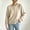 Beige, variant on Fuzz Cardigan for Women Oversized Crew Neck Knit Jackest with Button Front Casual Long Sleeve Sweater Jacket Dark Gray S