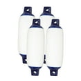 thumbnail image 1 of Boat Shield Bumpe, 8.5 X 27in Bumper Dock Shield Ribbed Twin Eyes 4Pcs with 2m Black Rope for Marine, 1 of 7