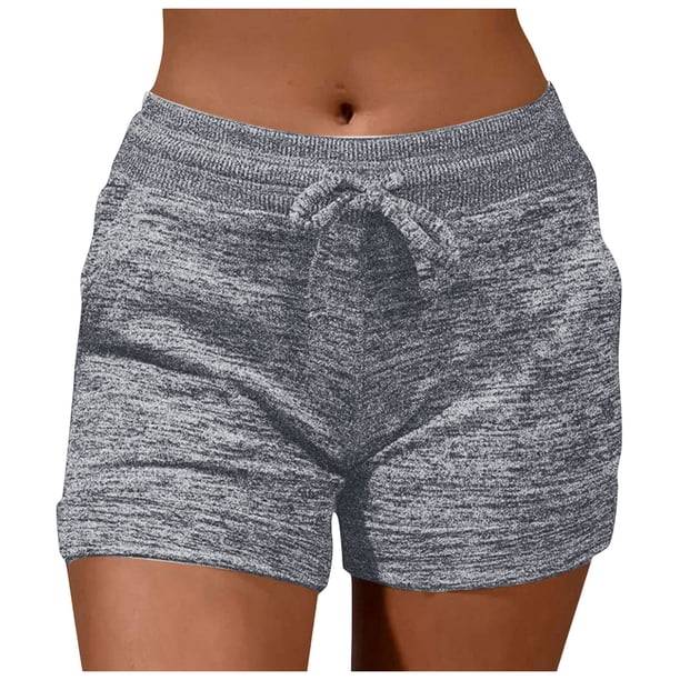 WILLBEST Pantalones Casuales elegantes para Mujer, Cómodos, Deportivos, Lisos, con Cordón, Ropa Deportiva, Pantalones Cortos de Yoga Holgados con Bolsillos para Uso Diario Extra Grande