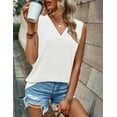 thumbnail image 3 of Amoretu Womens Ribbed Tank Tops Loose Fit Casual Vest Shirts White XXL, 3 of 7