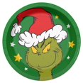 thumbnail image 3 of American Greetings Grinch 7 in. Christmas Dessert Green Paper Plates (10-Count), 3 of 5