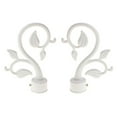 thumbnail image 3 of 2Pcs Curtain Rod Ends Drapery Pole Head Hardware Window for Dia. 28mm Rod Leaf#White, 3 of 9