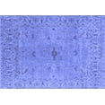 thumbnail image 1 of Ahgly Company Machine Washable Indoor Rectangle Oriental Blue Industrial Area Rugs, 7' x 10', 1 of 4