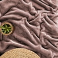 thumbnail image 5 of Flannel Fleece Blanket Lightweight Cozy Plush Solid Bed Blanket,King 79"x89" Pink, 5 of 6