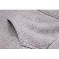 thumbnail image 4 of Men's Activewear Fleece Lined Ninja Mask Zip Up Gym Sport Hoodie Sweater Jacket (Light Grey, 2XL), 4 of 4