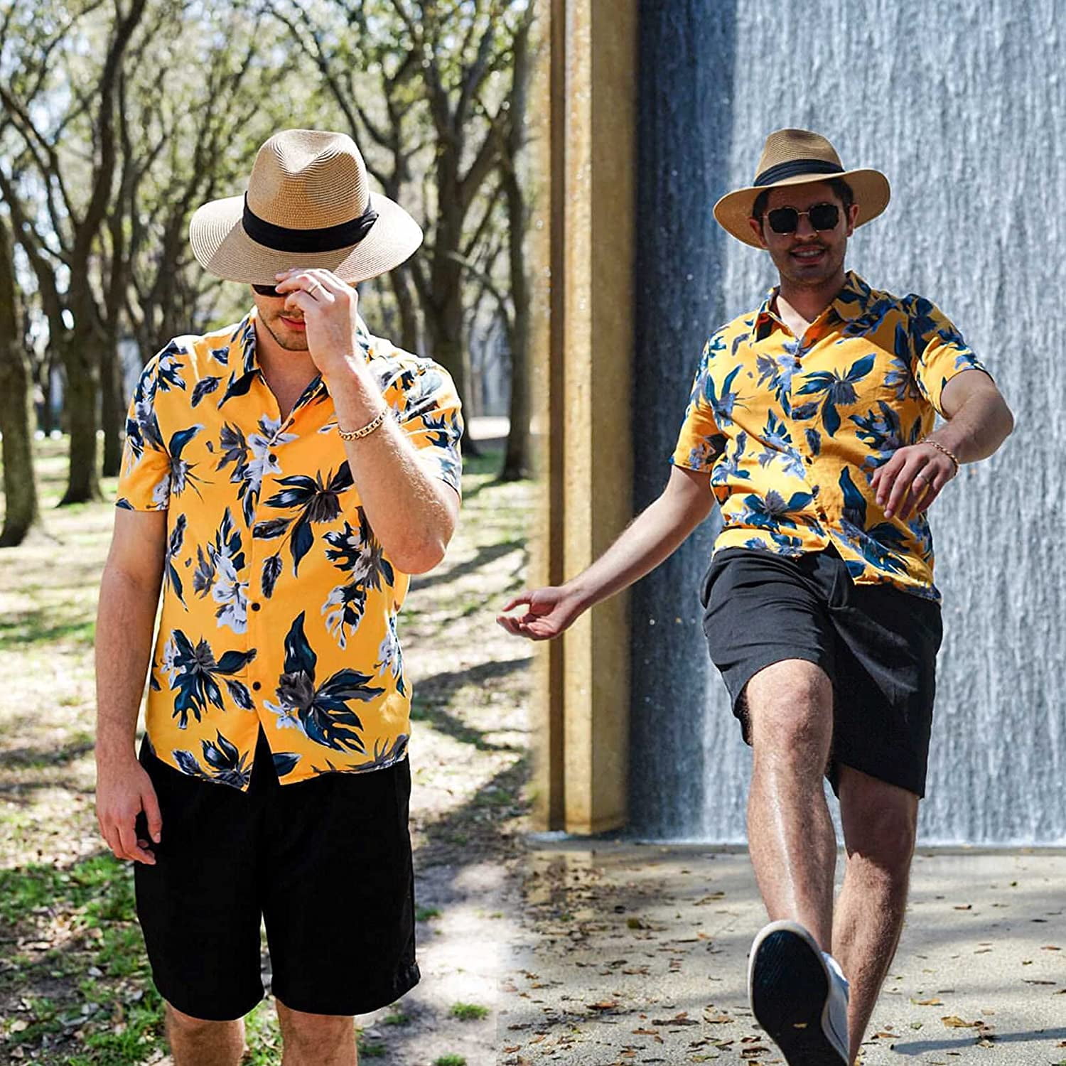 Beach Sun Hats for Men Foldable Floppy 
