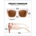 thumbnail image 3 of Gafas de sol polarizadas MEETSUN UV400 marrón claro para usar sobre lentes, 3 of 7
