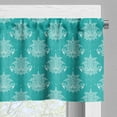 thumbnail image 3 of Ambesonne Aqua Damask Window Valance, Oriental Lace Lotus, 54" X 12", Dark Seafoam White, 3 of 5
