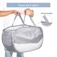 thumbnail image 5 of Cestas de lavandería plegables duraderas, cesta de malla emergente con bolsillo lateral, cesta de almacenamiento de ropa plegable con asas de transporte reforzadas para lavandería, baño, habitación de, 5 of 5