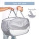 thumbnail image 5 of Cestas de lavandería plegables duraderas, cesta de malla emergente con bolsillo lateral, cesta de almacenamiento de ropa plegable con asas de transporte reforzadas para lavandería, baño, habitación de, 5 of 5