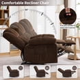 thumbnail image 7 of Garvee Oversized Recliner Chair for Adults, 150° Manual Recliner Nursery Chairs, with Corduroy Upholstery, Brown, 7 of 7