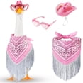 thumbnail image 1 of Disfraz de Ganso Vaquera Disco Sunnymove con Pañuelo de Flecos Rosa, 1 of 7