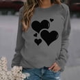 thumbnail image 2 of Inverlee Valentine's Day Sweatshirts for Women Sweet Love Heart Graphic Sweatshirts Work Pullover Sweater Tops Crewneck Holiday Long Sleeve Tops for Women, 2 of 6