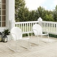 thumbnail image 3 of Crosley Furniture Griffith Metal Rocking Chair in White Gloss (Set of 2), 3 of 7