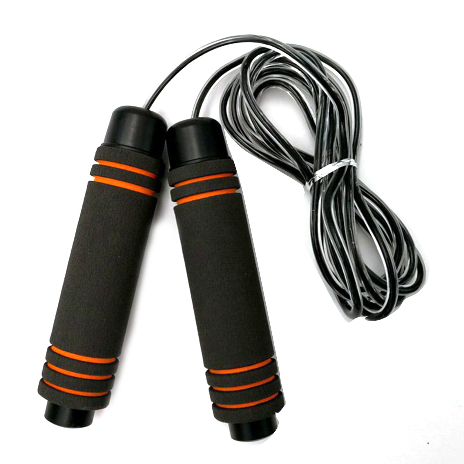 Fitness Adjustable Excercise Foam Handle Skipping Rope Braided Cable Jump Rope 