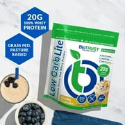 BioTrust Low Carb Lite, 20 Grams of Grass-Fed Whey Protein Isolate, 100 Calories, ProHydrolase Digestive Enzymes, Non-GMO, Free from Soy and Gluten, rBGH-Free (14 Servings) (Vanilla Cupcake)