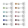 thumbnail image 1 of 12 Pairs Ear Piercing Stud Earrings,Surgical Stainless Steel Multicolor Cubic Zirconia Birthstone Stud Earrings for Piercing Guns 2mm 3mm 4mm, 1 of 7