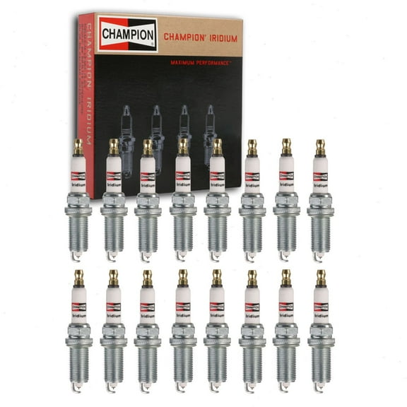 16 pc Champion Iridium Spark Plugs compatible with Jeep Grand Cherokee 5.7L V8 2009-2019