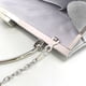 thumbnail image 5 of Bolsos de embrague de noche para mujer Bolsos de banquete de señora plisados ​​con cadena elegante (plata), 5 of 8