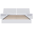 thumbnail image 2 of Nexera Oslo 4-Piece Floating Platform Bedroom Set, White, Queen, 2 of 7