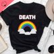 thumbnail image 3 of Camiseta Punk de Death Is Coming, divertida camiseta gótica de Humor oscuro, camiseta de terror Meme Pastel gótica sarcástica ruda, ropa de calle clásica, 3 of 5