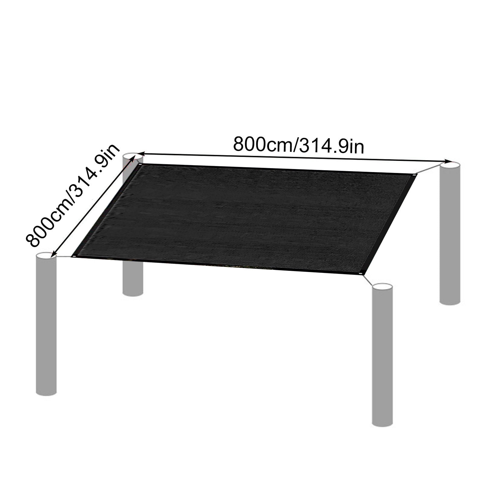 Heavy Duty Sun Shade Cloth, UV Protection Mesh Fabric, Outdoor Patio Garden Canopy Cover, Easy Installation