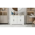 thumbnail image 3 of 47.95" Farmhouse Buffet Cabinet - White Storage Sideboard with 2 Drawers & 4 Doors for Dining Room, Kitchen & Living Room, 3 of 17