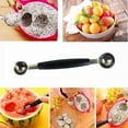 thumbnail image 5 of Stainless Steel Scoop for Kitchen, Non-Slip Grip Double-Sided Melon Baller, Comfortable Handle for Professional-Grade Performance, Durable Safe Rustproof Corrosion Resistance,, 5 of 5