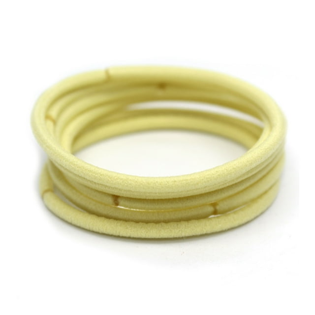Guardurnaity 10 piezas de bandas para el cabello mixtas, elásticas, ajustables, decorativas, de alta elasticidad, soporte protector para coletas, Accesorio para el cabello Amarillo claro