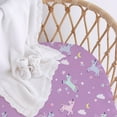 thumbnail image 5 of Plushii Bassinet Sheets for Baby Boys Girls 4 Pack, 33" x 18" Soft Bassinet Fitted Sheet, Bedside Sleeper Bassinet Sheets Fit for Oval Rectangle and Hourglass Bassinet Mattress (Rainbow), 5 of 5