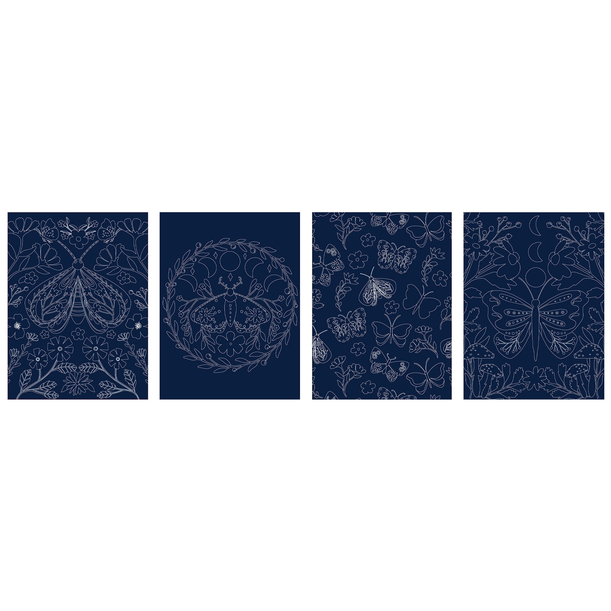 Brea Reese: Scratch Art Paper Pad - Spring Garden - 2 Each of 7 Designs, Metallic Foil, Dual-Tip Stylus & Brush, Easy-to-Frame 6x8 Pages, Adult Craft