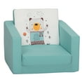 thumbnail image 1 of Delsit Kids Couch for Toddlers - 2 in 1 Convertible Foam Armchair to Lounger, Comfy Flip Out Lounge Chair, Sofa for Children, Made in Europe, 1 of 6