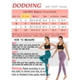 thumbnail image 2 of DODOING Yoga Leggings For Women Tall Running Tights Spandex Pocket Pants Sports Fitness Running Active Leggings Color Block Spliced Stretchy Workout Sportys Leggings Pants, 2 of 7